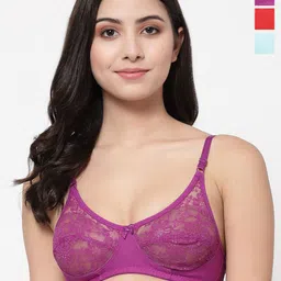 Docare Pack Of 3 Full Coverage Non Padded Cut and Sew Bralette Bra With All Day Comfort-22