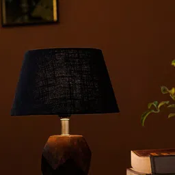 Pinecraft INTERNATIONAL Black Sefinn Table Lamp With Frustum Shade-15