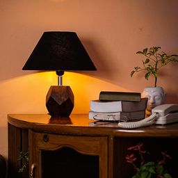 Pinecraft INTERNATIONAL Brown & Black Sefinn Table Lamp With Shade-2