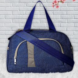 Kuber Industries Navy Blue Canvas Lightweight Foldable Duffle Bag-image-19