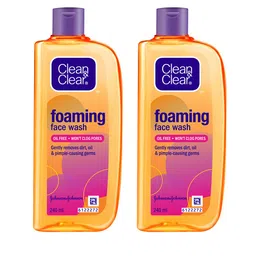 Clean&Clear Set of 2 Foaming Face Wash for Oily Skin, Acne Prone Skin - 240 ml Each-5