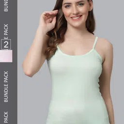 KEX Women Pack Of 2 Non Padded Cotton Camisole-picture-49