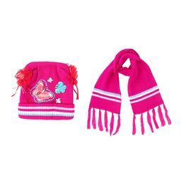 Zacharias Kids Self Design Woollen Beanie & Muffler-0