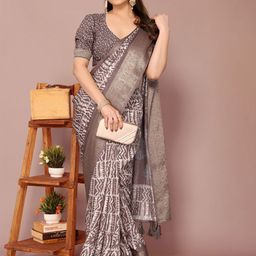 KALINI Silk Blend Batik Zari Woven Design Festive Saree-picture-11