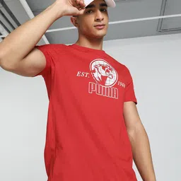 Puma Graphic Printed Crew Neck Cotton Slim-Fit T-Shirt-image-71