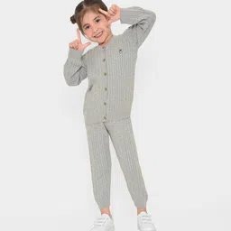 MiArcus Kids Self Design Round Neck Long Sleeve Pure Cotton Clothing Set-52