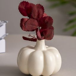 The Decor Lane Modern Decorative Off White Ceramic Flower Vase-image-81