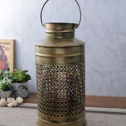 Aapno Rajasthan Gold-Toned Patterned Metal Flower Vase-image-97