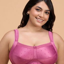 Nykd Plus Size Floral Self Design Non Padded Laced Everyday Bra With All Day Comfort-2