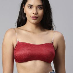 Enamor Floral Self Design Medium Coverage Bralette Bra with All Day Comfort-24