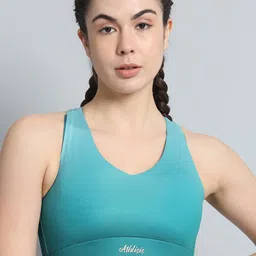 ATHLISIS Medium Coverage Removable Padding Dry Fit Workout Bra - All Day Comfort-picture-5