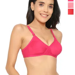 Aimly Pack of 3 Medium Coverage Cotton T-shirt Bra With All Day Comfort-image-89