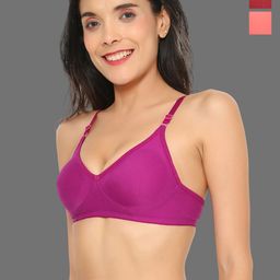 Aimly Pack of 3 Medium Coverage Cotton T-shirt Bra With All Day Comfort-image-93