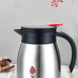 Kuber Industries Black & Silver-Toned Double-Wall Vacuum Insulated Kettle 500ml-image-69