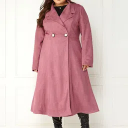 Miss Chase A+ Women Polyester Longline Tailored Jacket with Embroidered-image-40