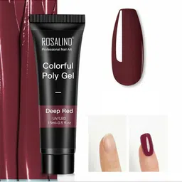 ROSALIND UV & LED Soak-Off Colorful Poly Nail Extension Gel 15 ml - Deep Red-image-78