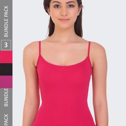 POOJA RAGENEE Pack of 3 Pure Cotton Camisole-image-73
