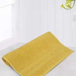 LUSH & BEYOND Mustard Yellow Self-designed 500 GSM Pure Cotton Hand Towel-picture-31