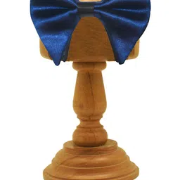 MUTAQINOTI Men Navy Blue Solid Bow Tie-image-89