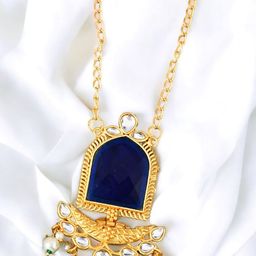 Silvermerc Designs Gold-Plated Kundan Studded Necklace-image-45