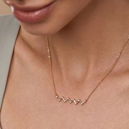 MINUTIAE Gold-Toned Brass Gold-Plated Zigzag Chain Necklace-40
