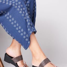 JM Looks Embellished Open Toe Wedge-4
