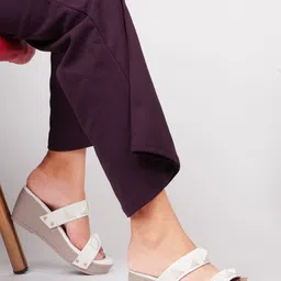 JM Looks Embellished Open Toe Wedge-50