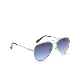 IRUS by IDEE Unisex Blue Lens & Silver-Toned Aviator Sunglasses-image-10