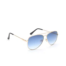 IRUS by IDEE Unisex Blue Lens & Gold-Toned Aviator Sunglasses IRS1020C5SG-image-45