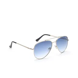 IRUS by IDEE Unisex Blue Lens & Silver-Toned Aviator Sunglasses IRS1019C4SG-image-46