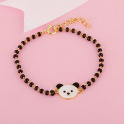 GIVA Girls Gold-Toned & Black Sterling Silver Gold-Plated Link Bracelet-image-27