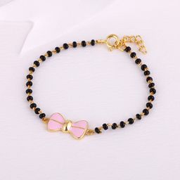 GIVA Girls Gold-Toned & Black Sterling Silver Gold-Plated Link Bracelet-image-41