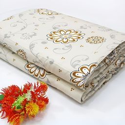 Aurave Beige & White Floral Mild Winter 150 GSM Single Bed Dohar-image-50
