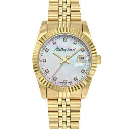 Mathey-Tissot Women Swiss Made Quartz Analog White Dial Watch D910PI-image-3