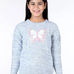 Wingsfield Girls Acrylic Pullover Sweaters With Embellished Detail-picture-54