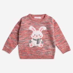 Wingsfield Girls Ribbed Acrylic Pullover with Applique Detail-image-69