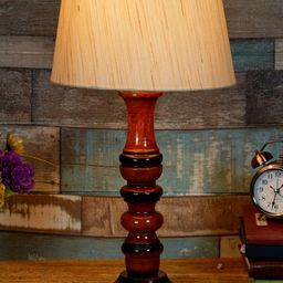 foziq Brown & Beige Printed Table Lamps-33