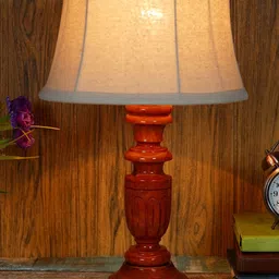 foziq Brown & Cream Solid Table Lamps-image-97