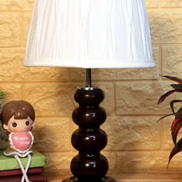 foziq Brown & White Solid Table Lamp-13