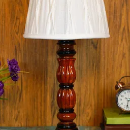 foziq Brown & White Solid Table Lamps-image-63