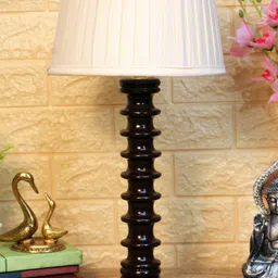 foziq Brown & White Solid Table Lamps-23