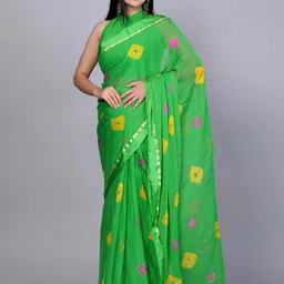 VL SAREES Bandhani Zari Pure Chiffon Bandhani Saree-21