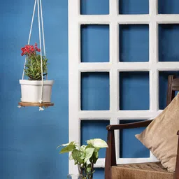 ANWYN Beige Textured Plant Holder-17
