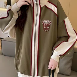 StyleCast Colourblocked Cotton Stand Collar Dry Fit Longline Sporty Jacket-image-17