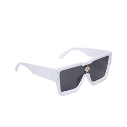 GARTH Unisex Grey Lens & White Oversized Sunglasses with UV Protected Lens-7