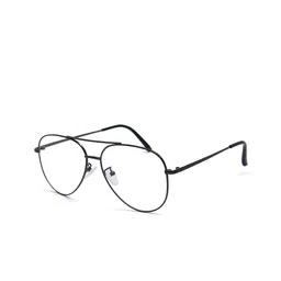 OPTIFY Unisex Clear Lens & Black Aviator Sunglasses with UV Protected Lens-49