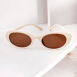 JOKER & WITCH Women Oval Sunglasses with UV Protected Lens JWSG124-40