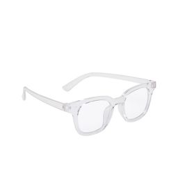 GARTH Unisex Clear Lens & White Wayfarer Sunglasses with UV Protected Lens-18