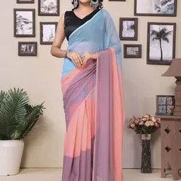 Panzora Embellished Poly Georgette Ready to Wear Saree-image-58