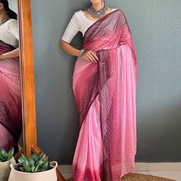 Mitera Embellished Zari Ready to Wear Saree With Unstitched Blouse Piece-image-79